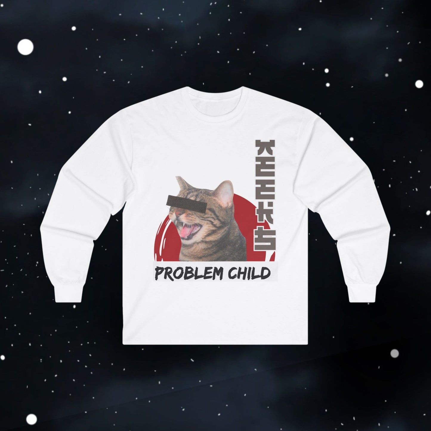Funny Problem Child Cat Shirt  — Long Sleeve Tee