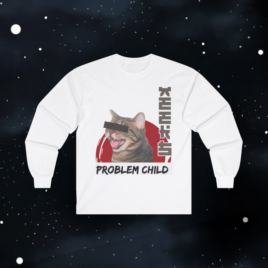Funny Problem Child Cat Shirt  — Long Sleeve Tee