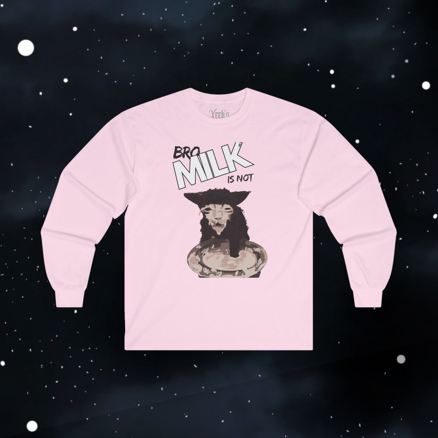 Funny Milk Cat — Long Sleeve Tee