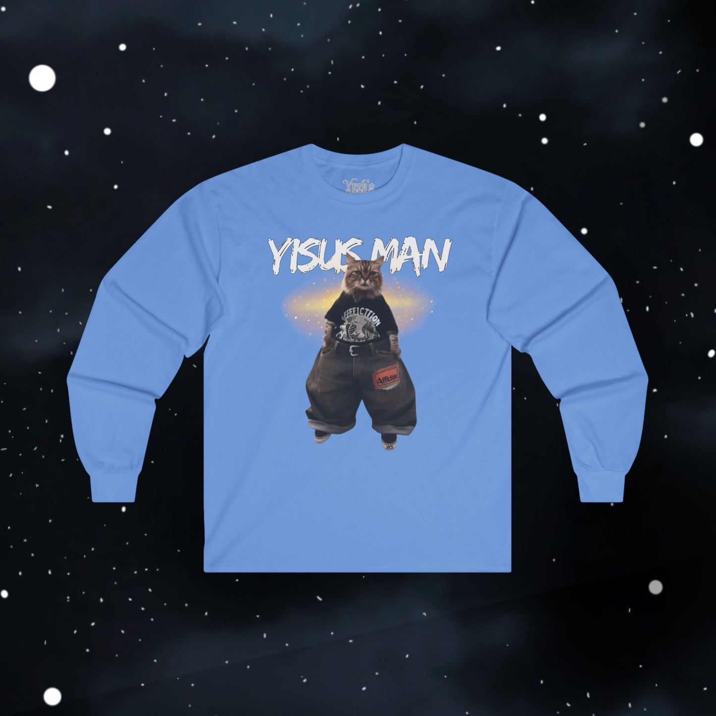 Yisus Man (cat) — Longsleeve Tee