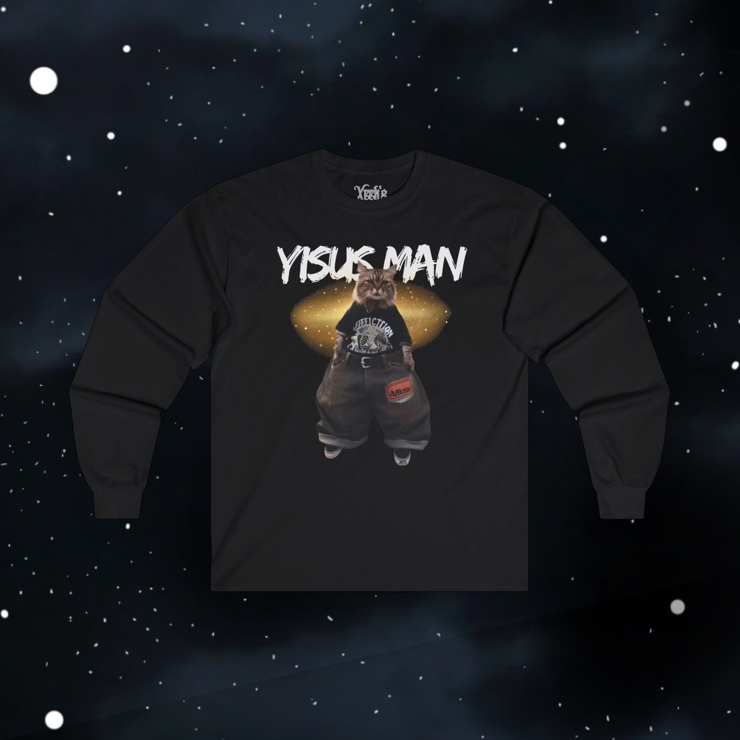 Yisus Man (cat) — Longsleeve Tee