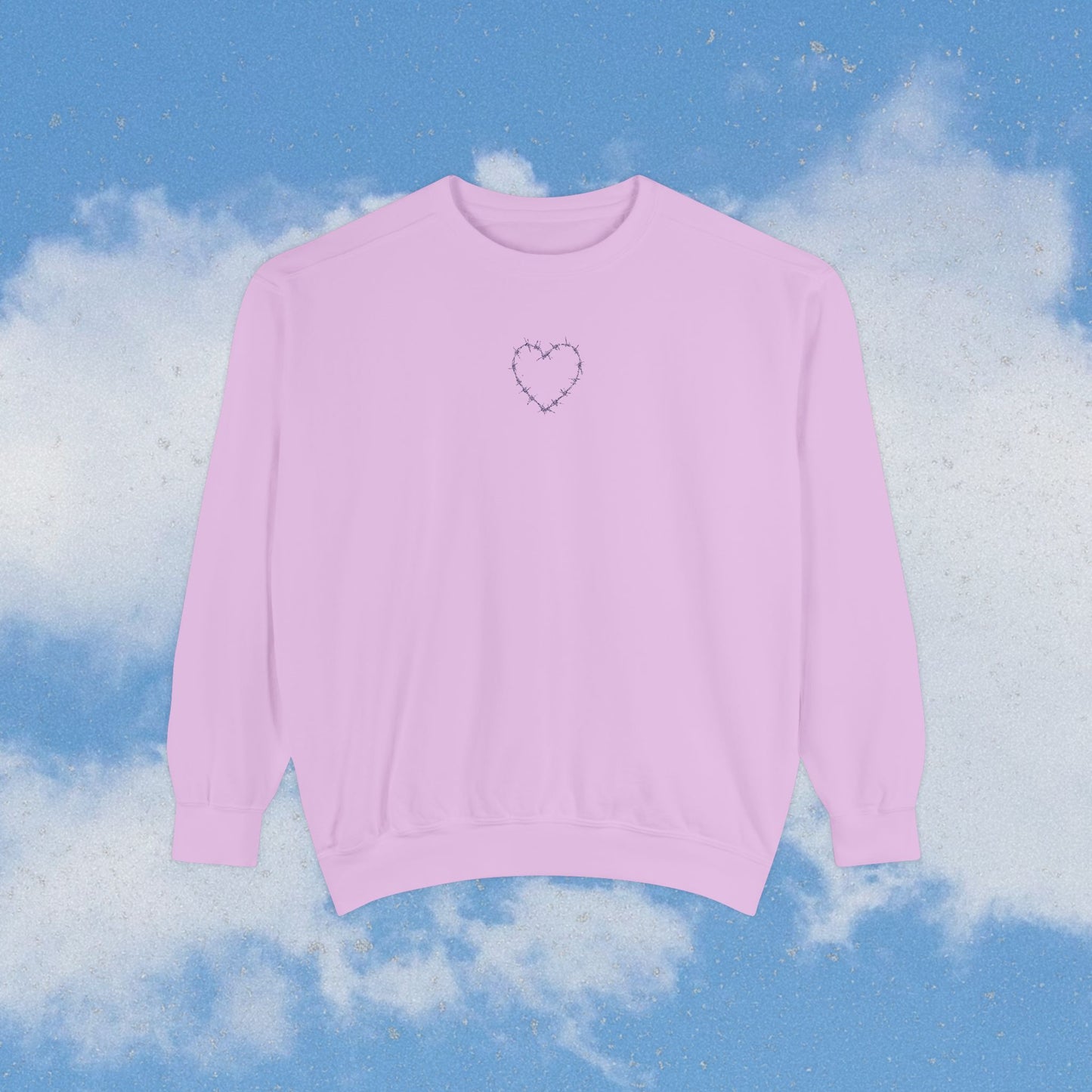 Heart Garment-Dyed Sweatshirt
