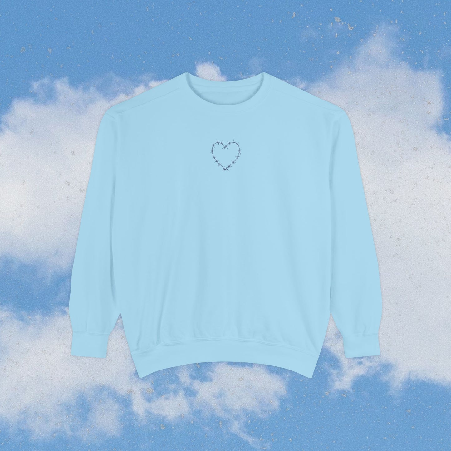 Heart Garment-Dyed Sweatshirt