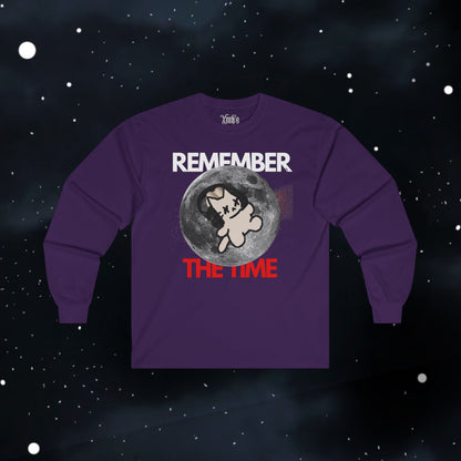 Reflexing Cat Long Sleeve Tee — Retro Moon Graphic Shirt