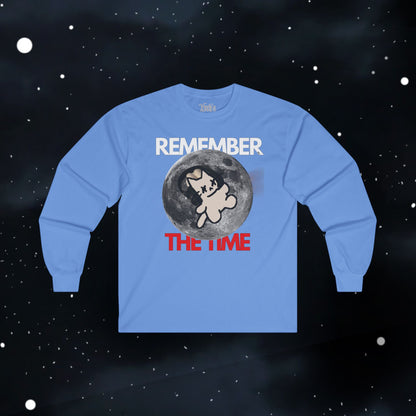 Reflexing Cat Long Sleeve Tee — Retro Moon Graphic Shirt