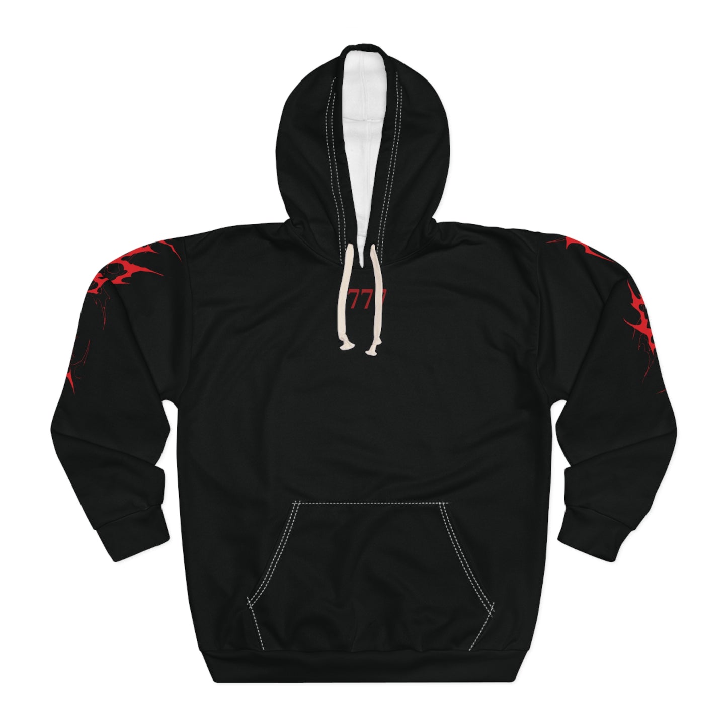 Red Tribal Metal Graphic Hoodie