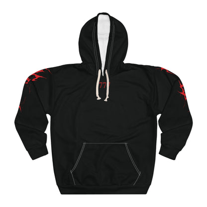 Red Tribal Metal Graphic Hoodie