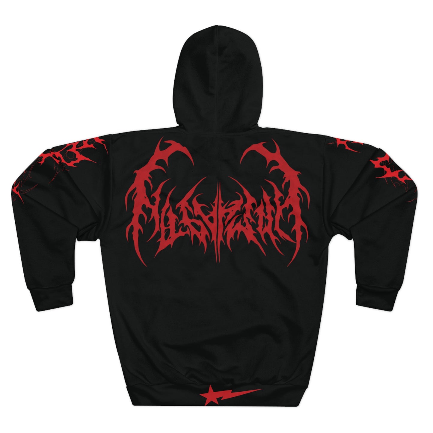 Red Tribal Metal Graphic Hoodie
