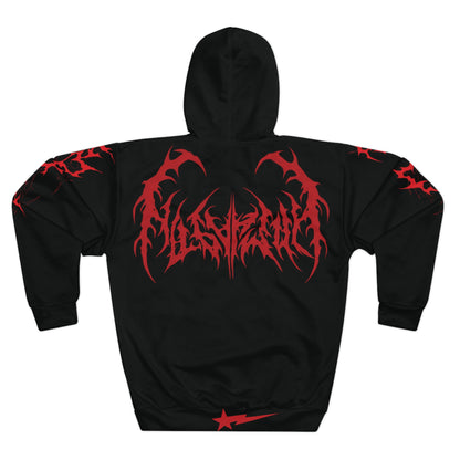 Red Tribal Metal Graphic Hoodie