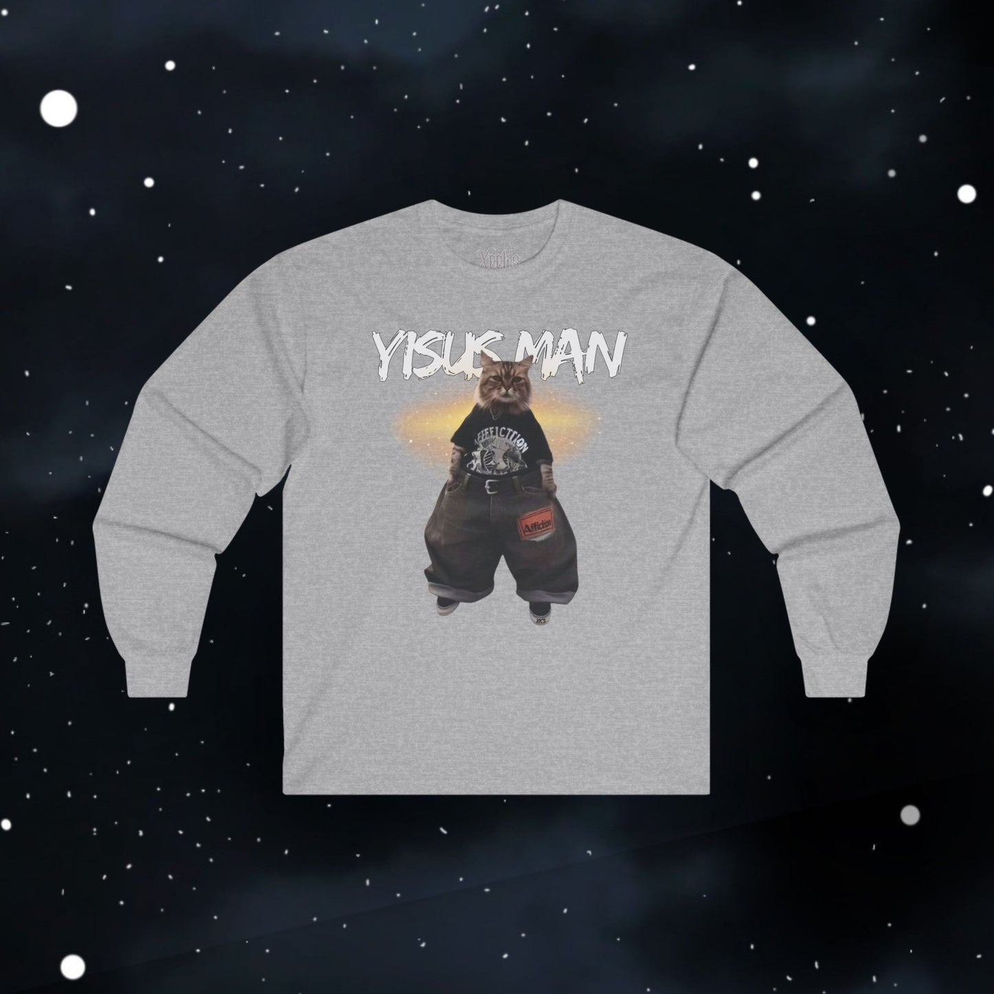 Yisus Man (cat) — Longsleeve Tee