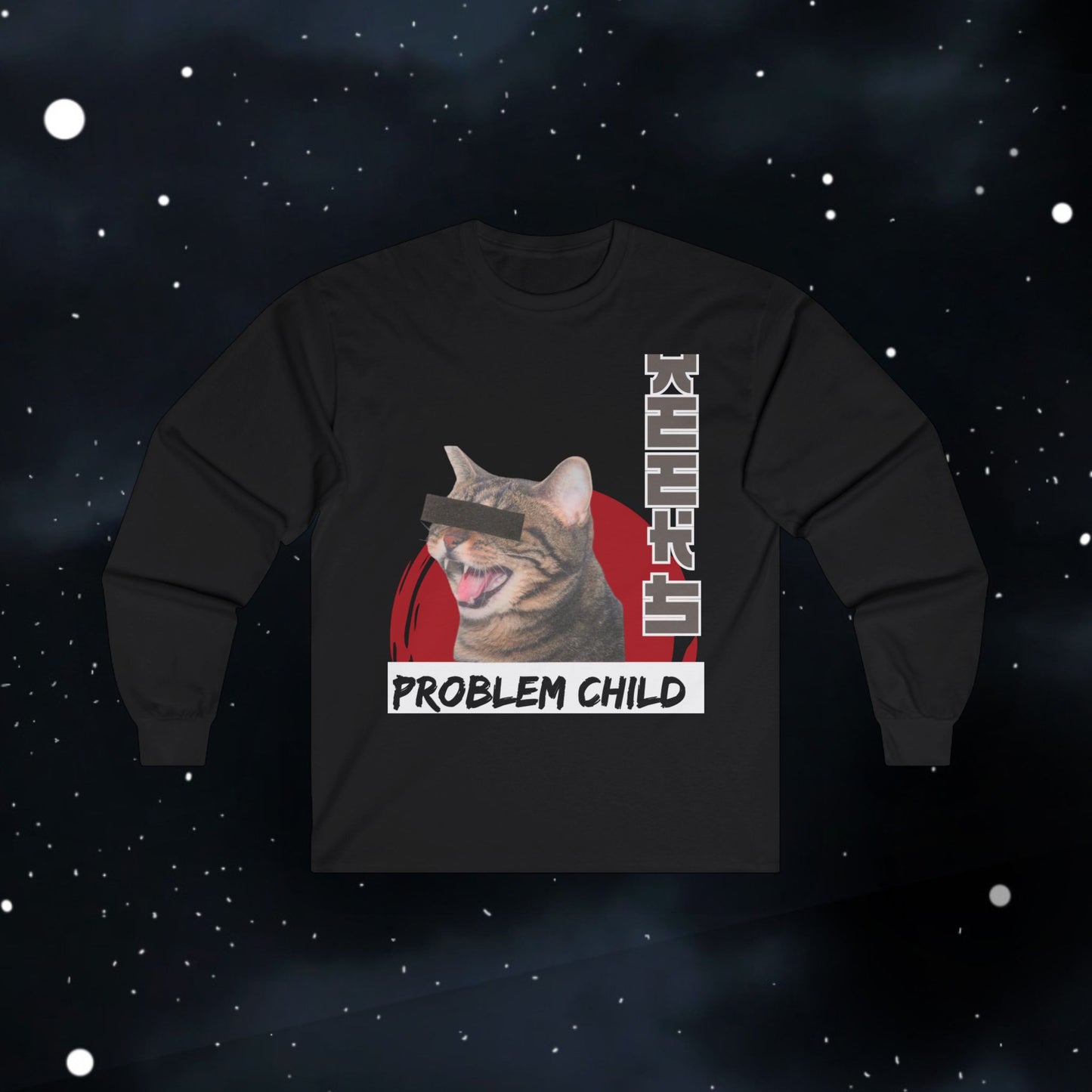 Funny Problem Child Cat Shirt  — Long Sleeve Tee