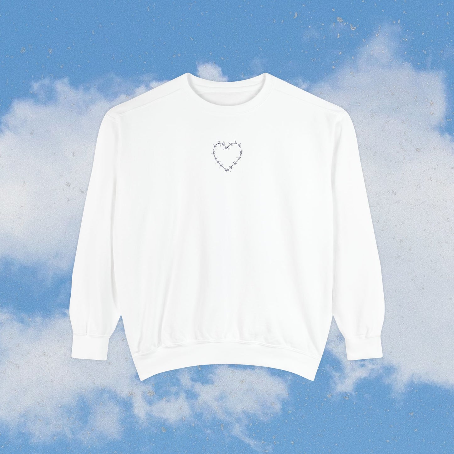 Heart Garment-Dyed Sweatshirt