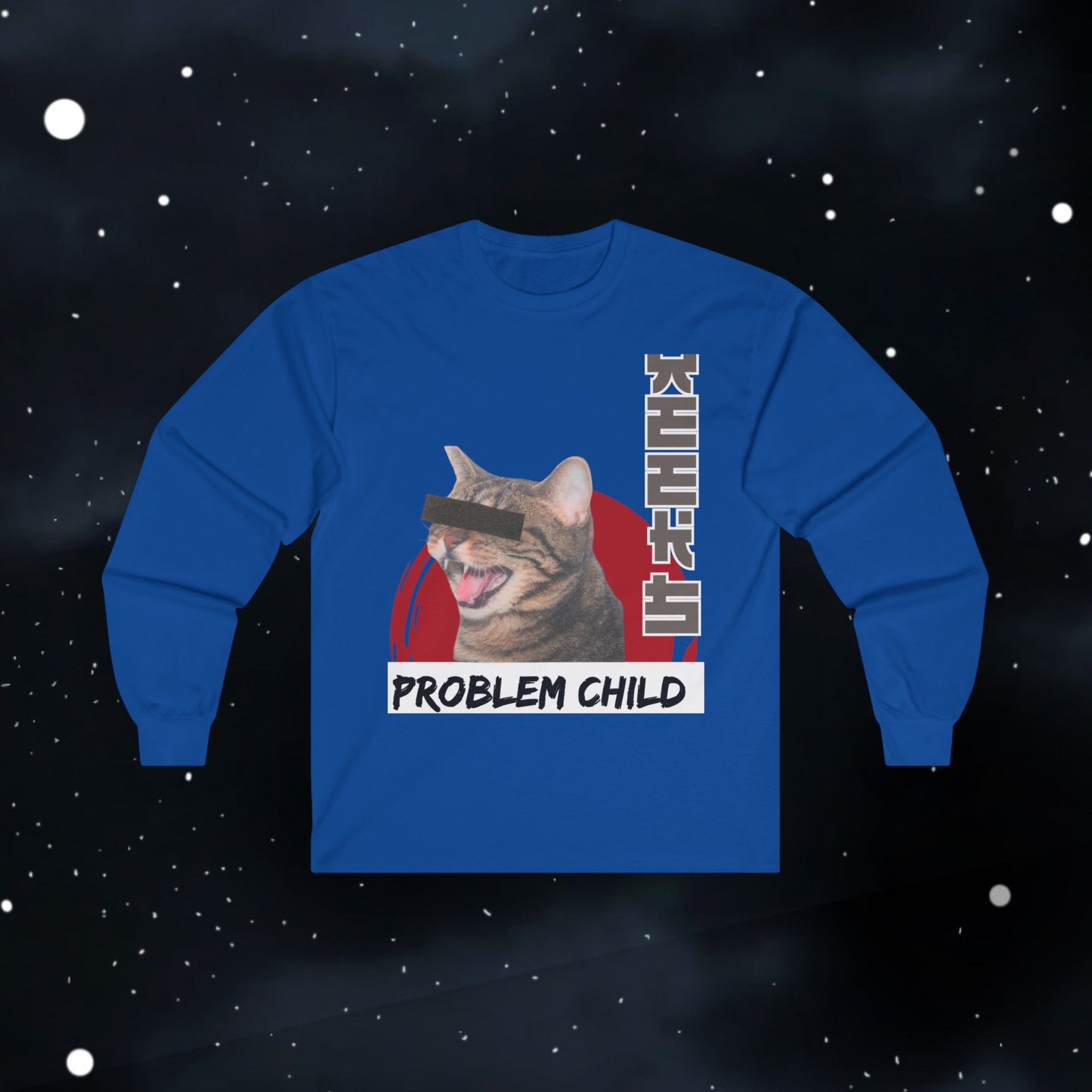 Funny Problem Child Cat Shirt  — Long Sleeve Tee