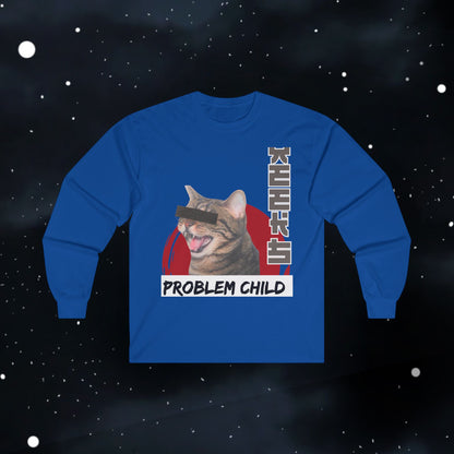 Funny Problem Child Cat Shirt  — Long Sleeve Tee