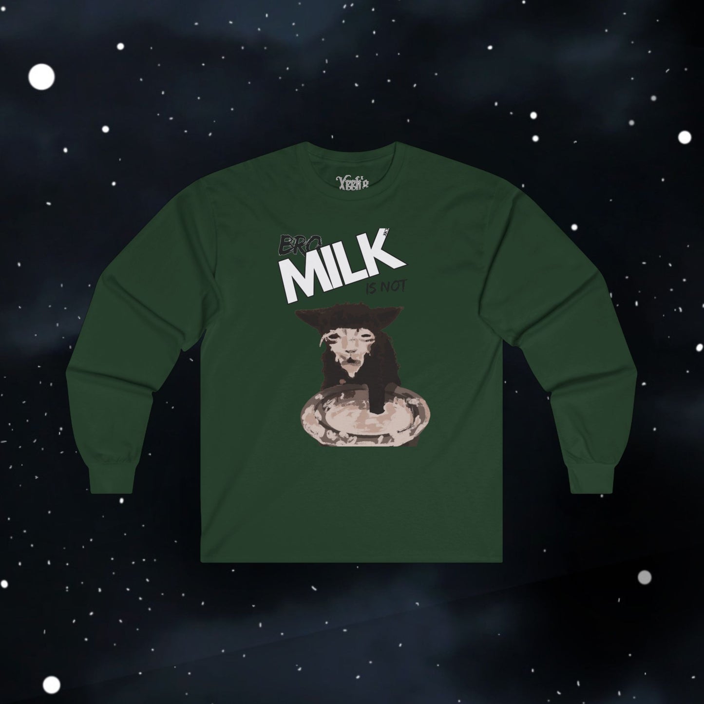 Funny Milk Cat — Long Sleeve Tee