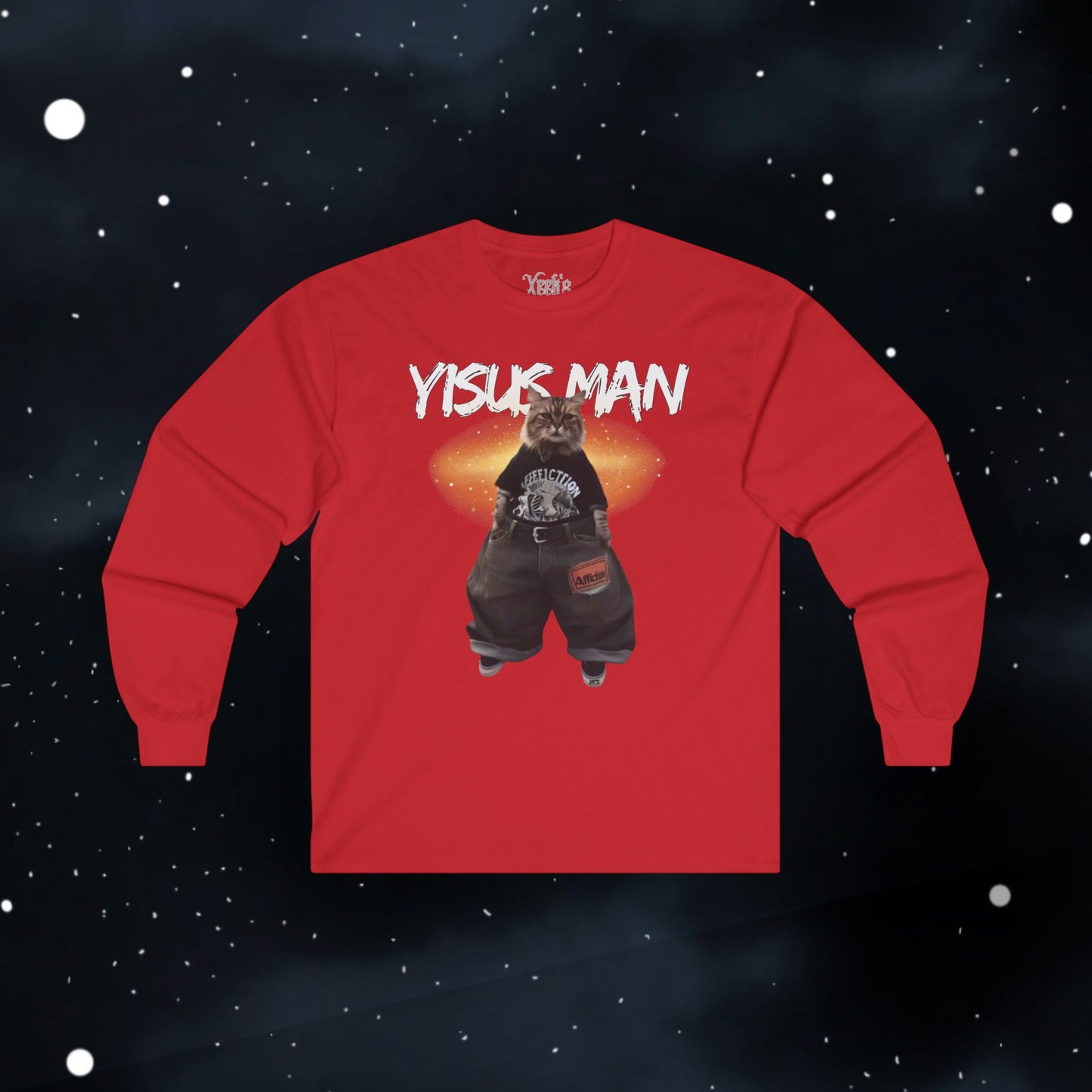 Yisus Man (cat) — Longsleeve Tee