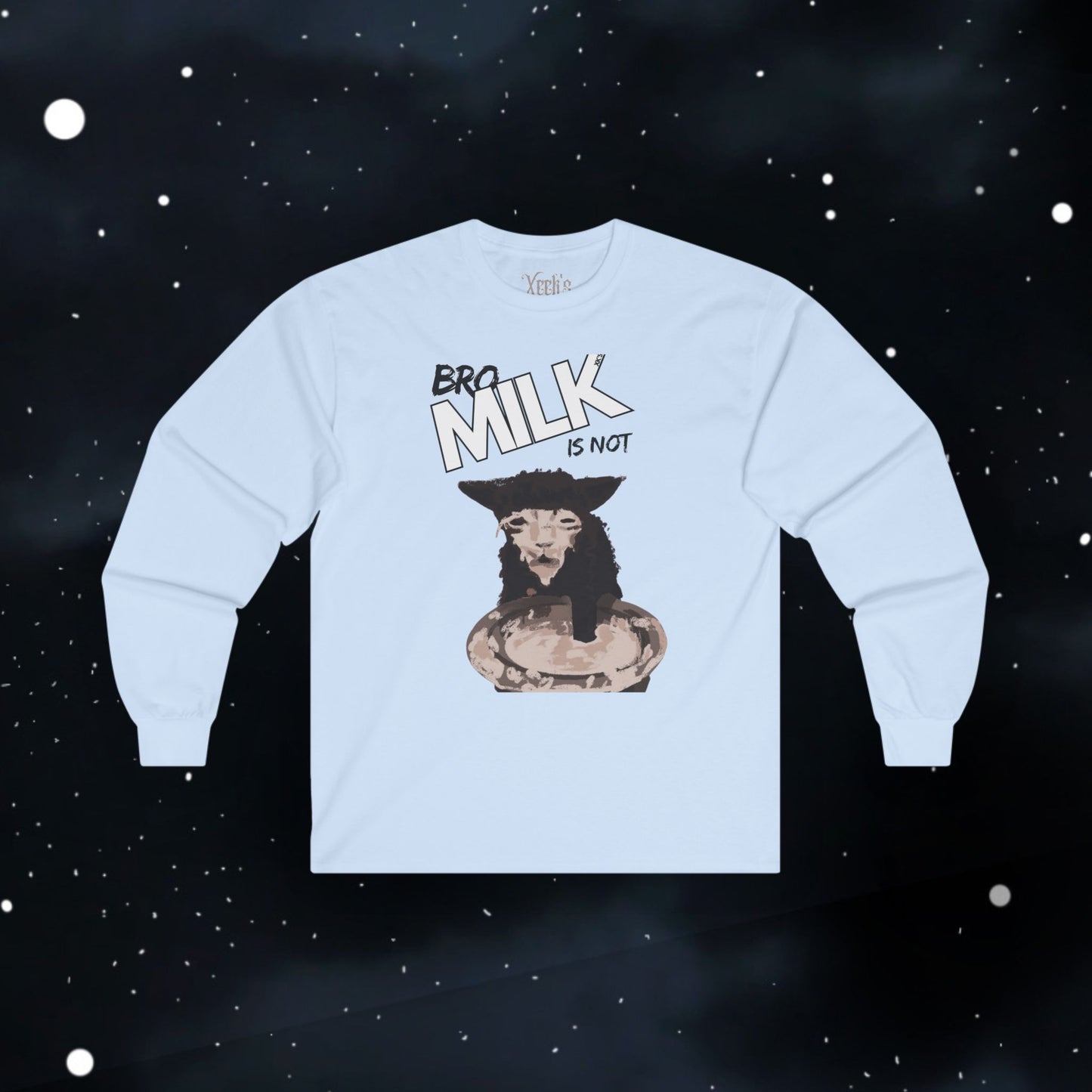 Funny Milk Cat — Long Sleeve Tee