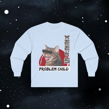 Funny Problem Child Cat Shirt  — Long Sleeve Tee