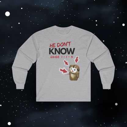 How to Divide — Long Sleeve Tee (Divide 1+1=3)