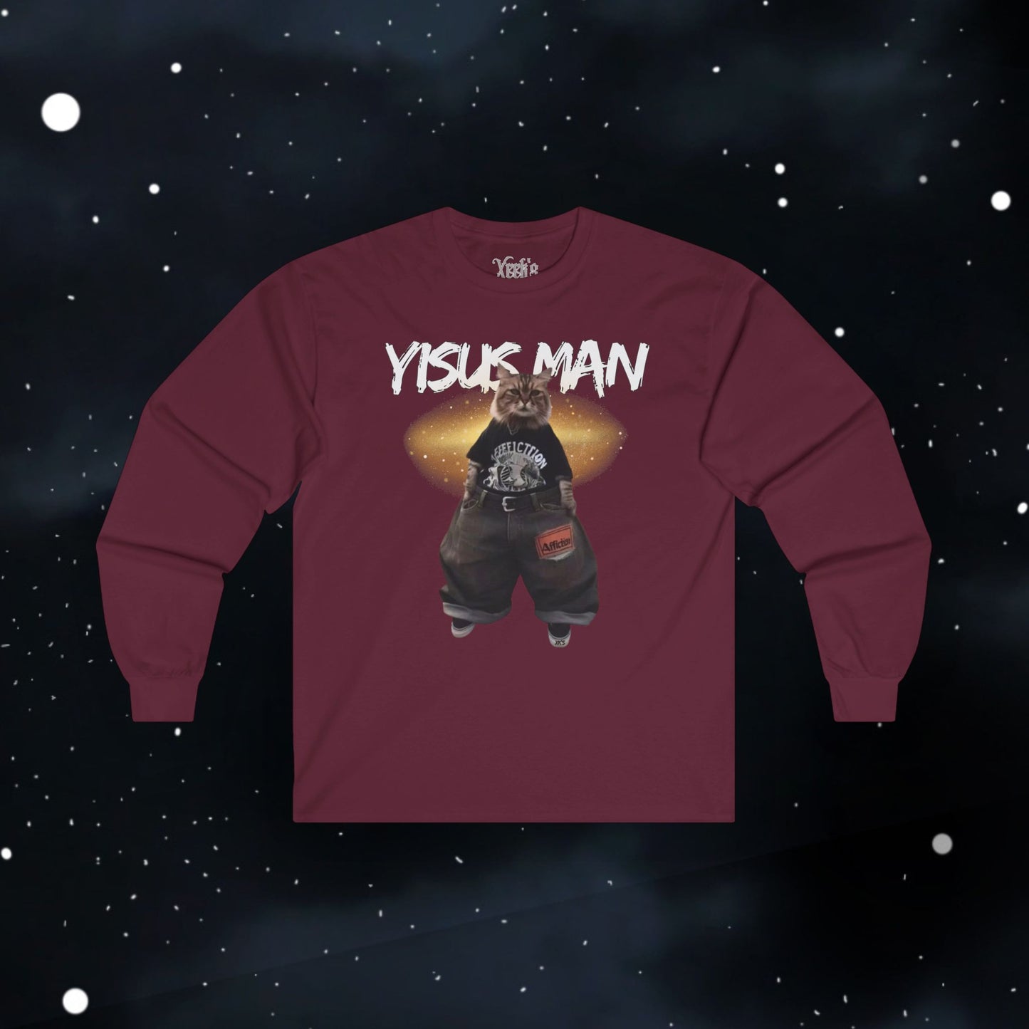 Yisus Man (cat) — Longsleeve Tee