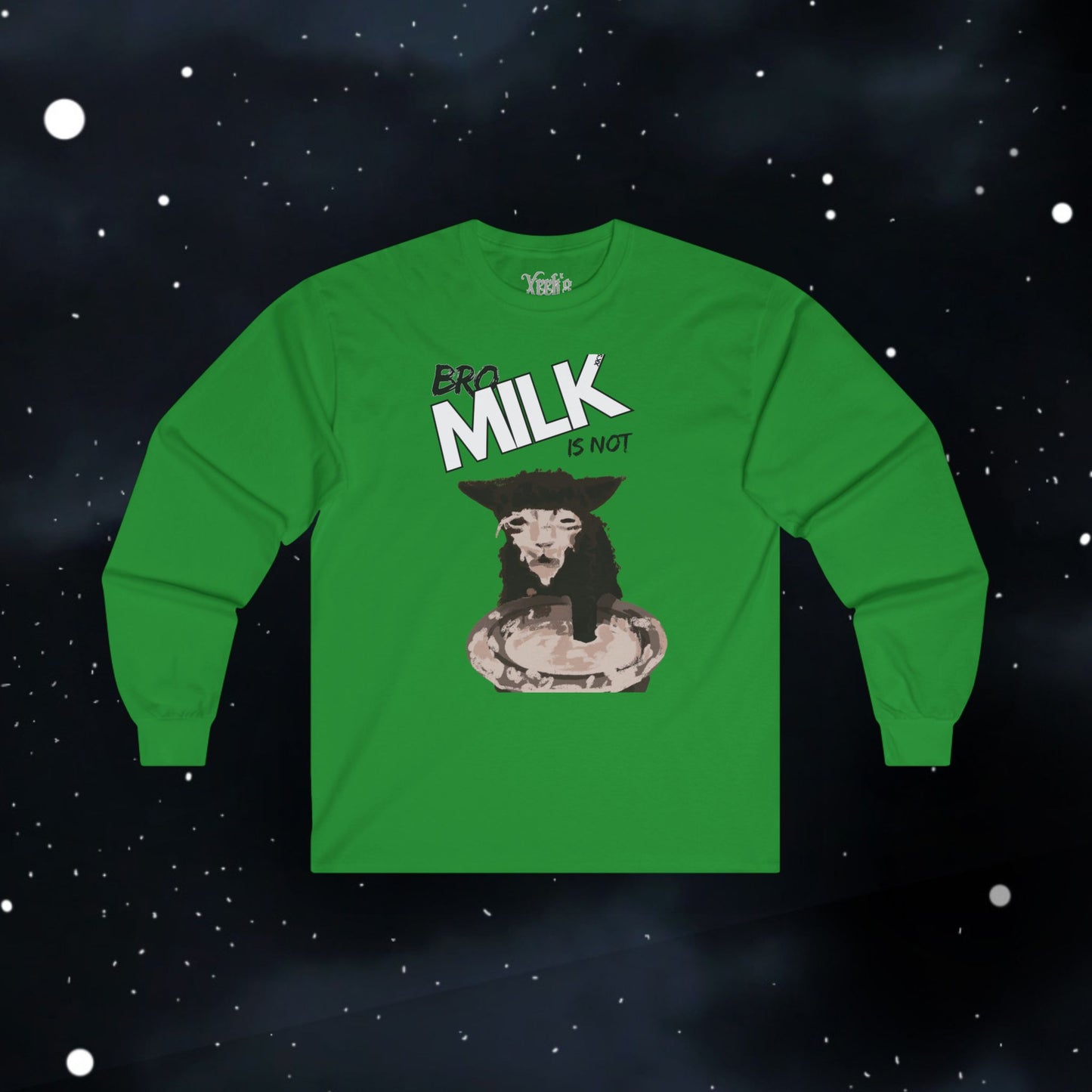 Funny Milk Cat — Long Sleeve Tee
