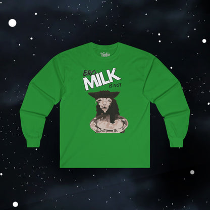Funny Milk Cat — Long Sleeve Tee