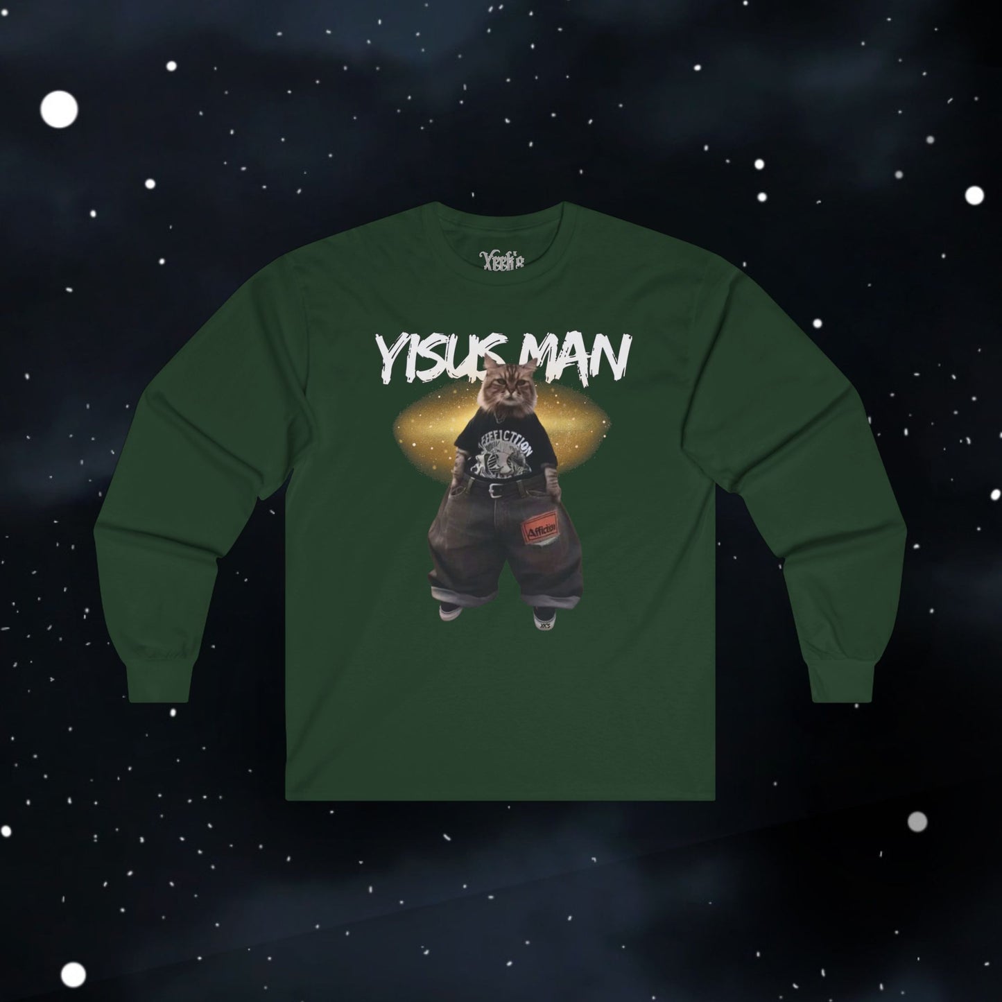 Yisus Man (cat) — Longsleeve Tee