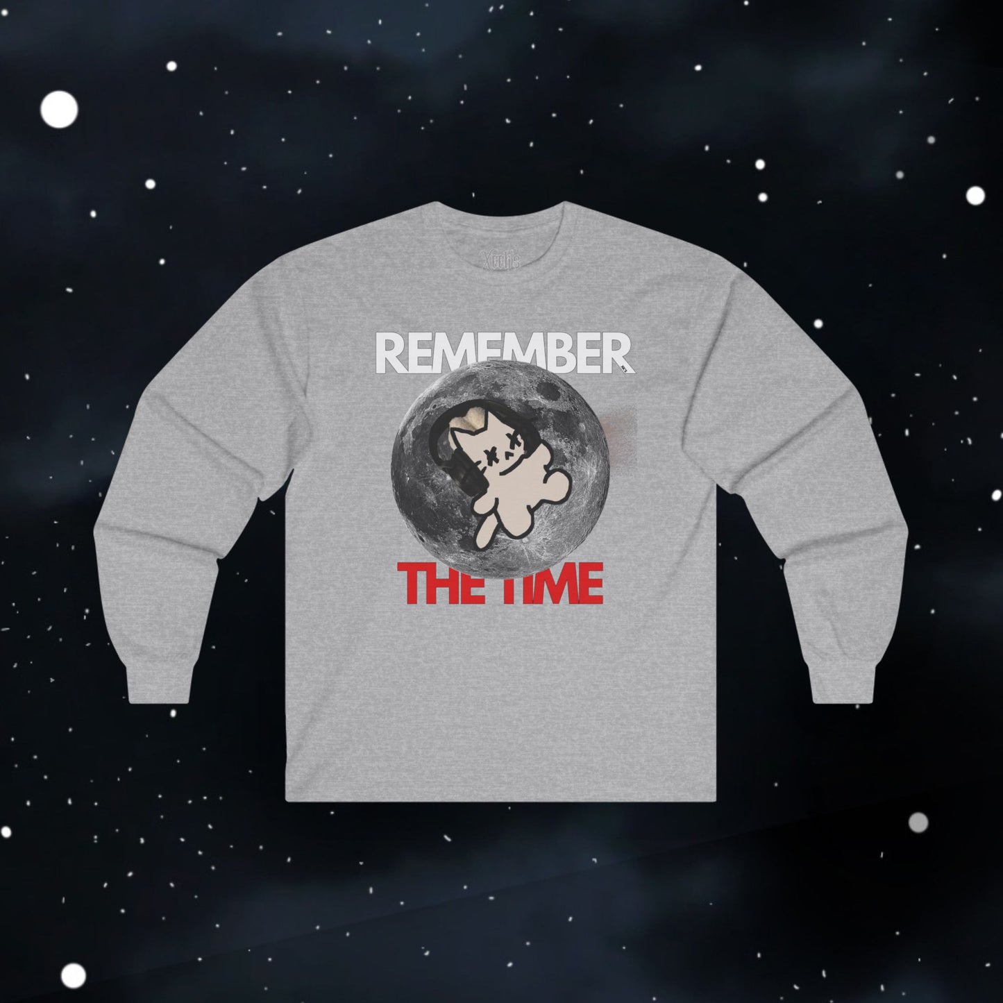 Reflexing Cat Long Sleeve Tee — Retro Moon Graphic Shirt