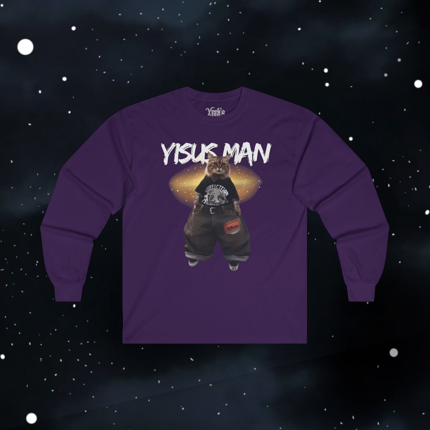Yisus Man (cat) — Longsleeve Tee