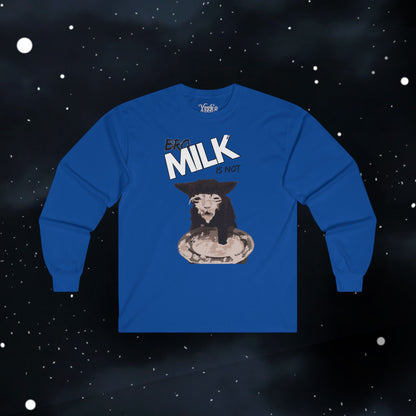 Funny Milk Cat — Long Sleeve Tee
