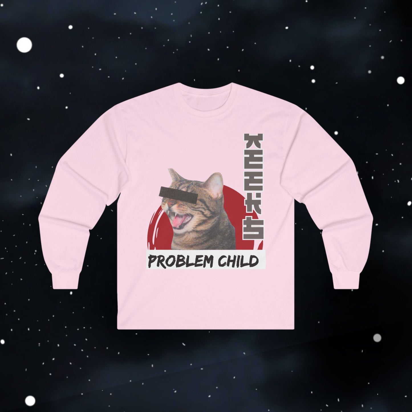 Funny Problem Child Cat Shirt  — Long Sleeve Tee