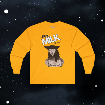 Funny Milk Cat — Long Sleeve Tee