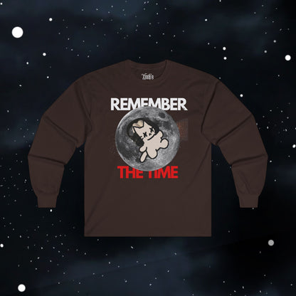 Reflexing Cat Long Sleeve Tee — Retro Moon Graphic Shirt