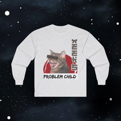 Funny Problem Child Cat Shirt  — Long Sleeve Tee