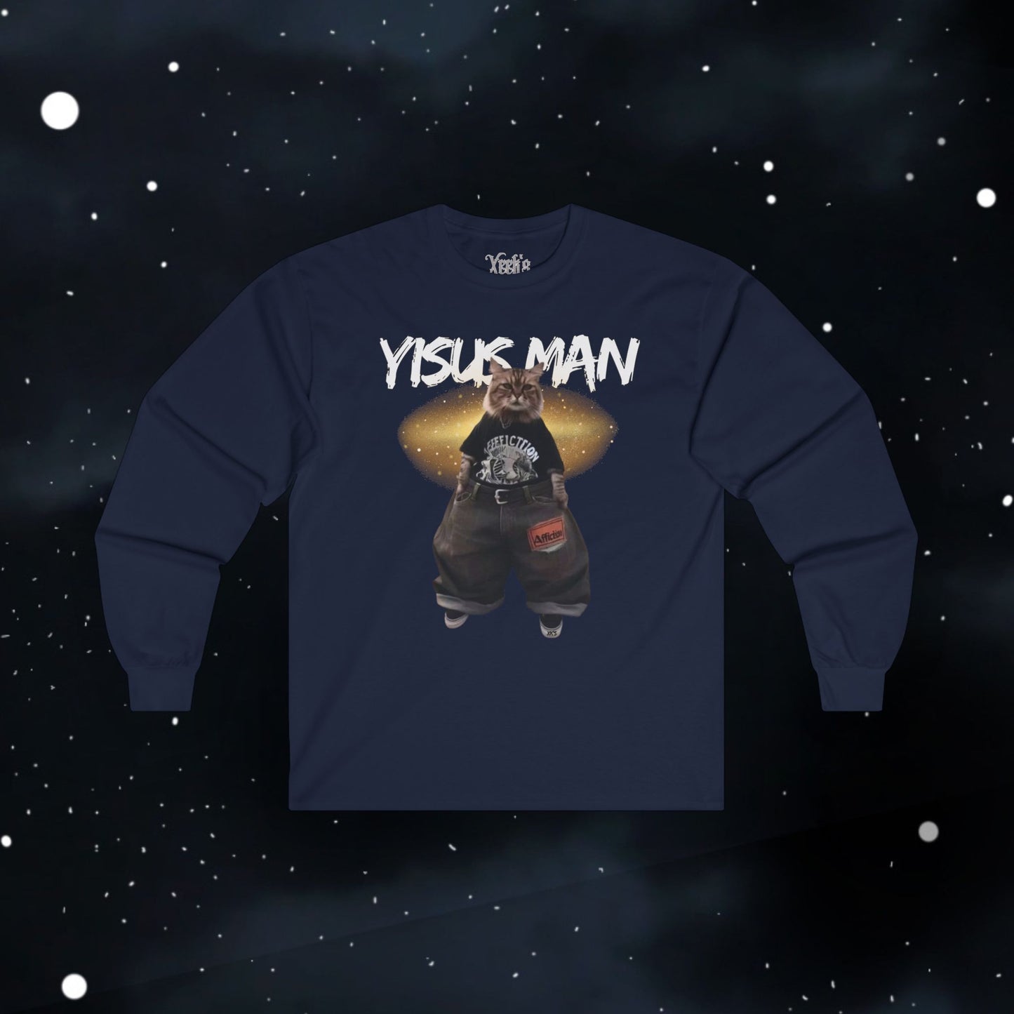Yisus Man (cat) — Longsleeve Tee